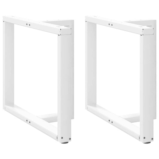 Gambe Tavolo Pranzo Forma T 2pz Bianco 90x35x(72-73)cm Acciaio - homemem39