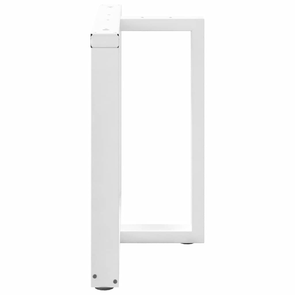 Gambe Tavolo Pranzo Forma T 2pz Bianco 90x35x(72-73)cm Acciaio - homemem39