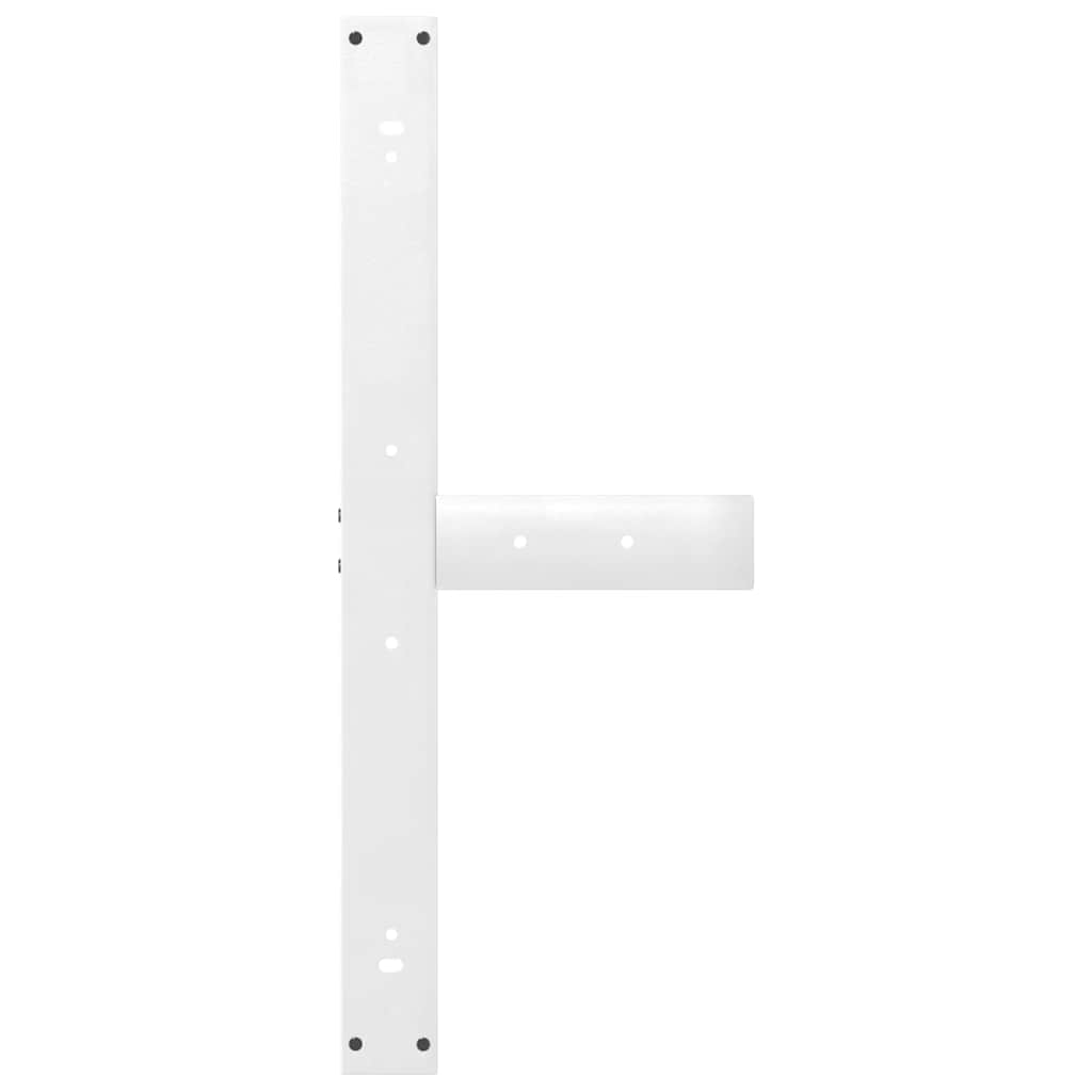 Gambe Tavolo Pranzo Forma T 2pz Bianco 90x35x(72-73)cm Acciaio - homemem39