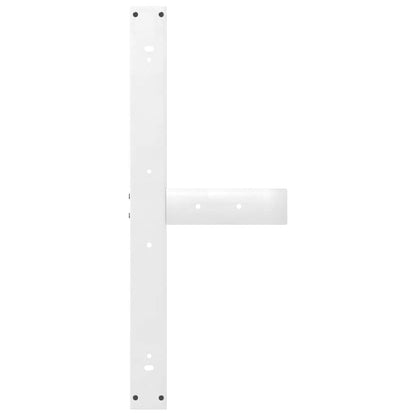 Gambe Tavolo Pranzo Forma T 2pz Bianco 90x35x(72-73)cm Acciaio - homemem39