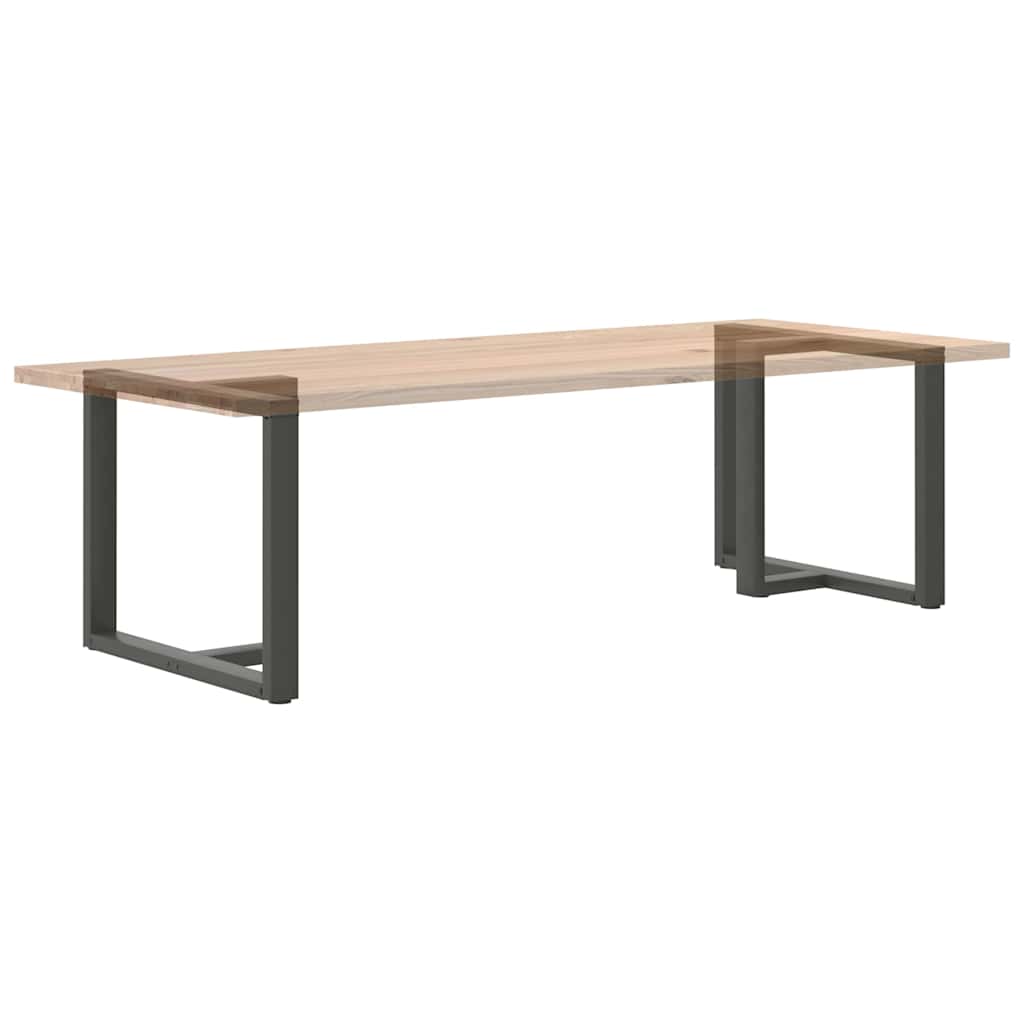Gambe tavolo da pranzo forma T 2 pz Antracite 90x35x(72-73) cm