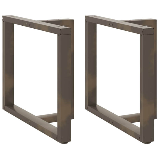 Gambe Tavolo Pranzo a T 2 pz Naturale 90x35x(72-73) cm Acciaio - homemem39