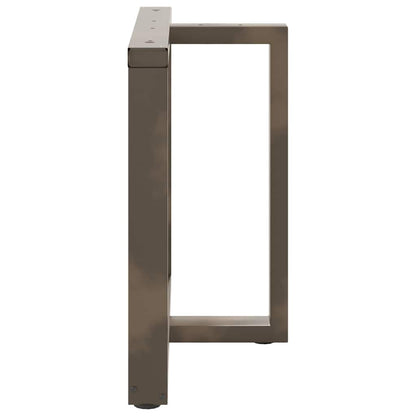 Gambe Tavolo Pranzo a T 2 pz Naturale 90x35x(72-73) cm Acciaio - homemem39
