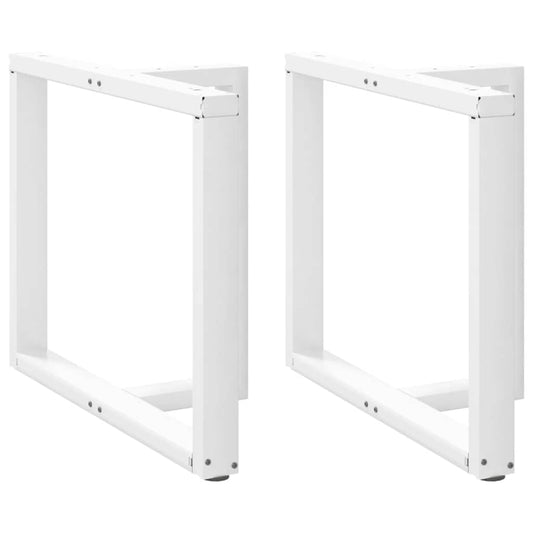 Gambe Tavolo Pranzo Forma T 2pz Bianco 100x35x(72-73)cm Acciaio - homemem39
