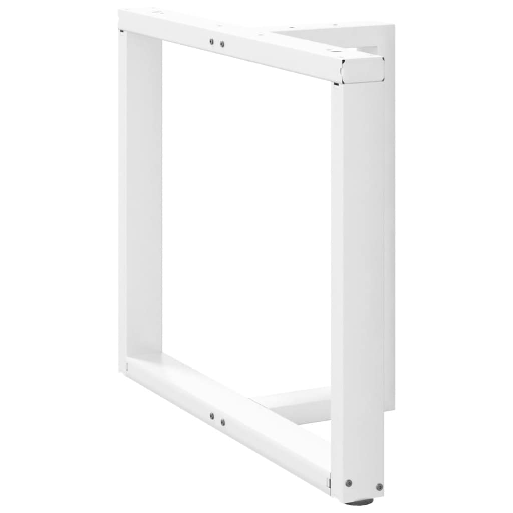 Gambe Tavolo Pranzo Forma T 2pz Bianco 100x35x(72-73)cm Acciaio - homemem39