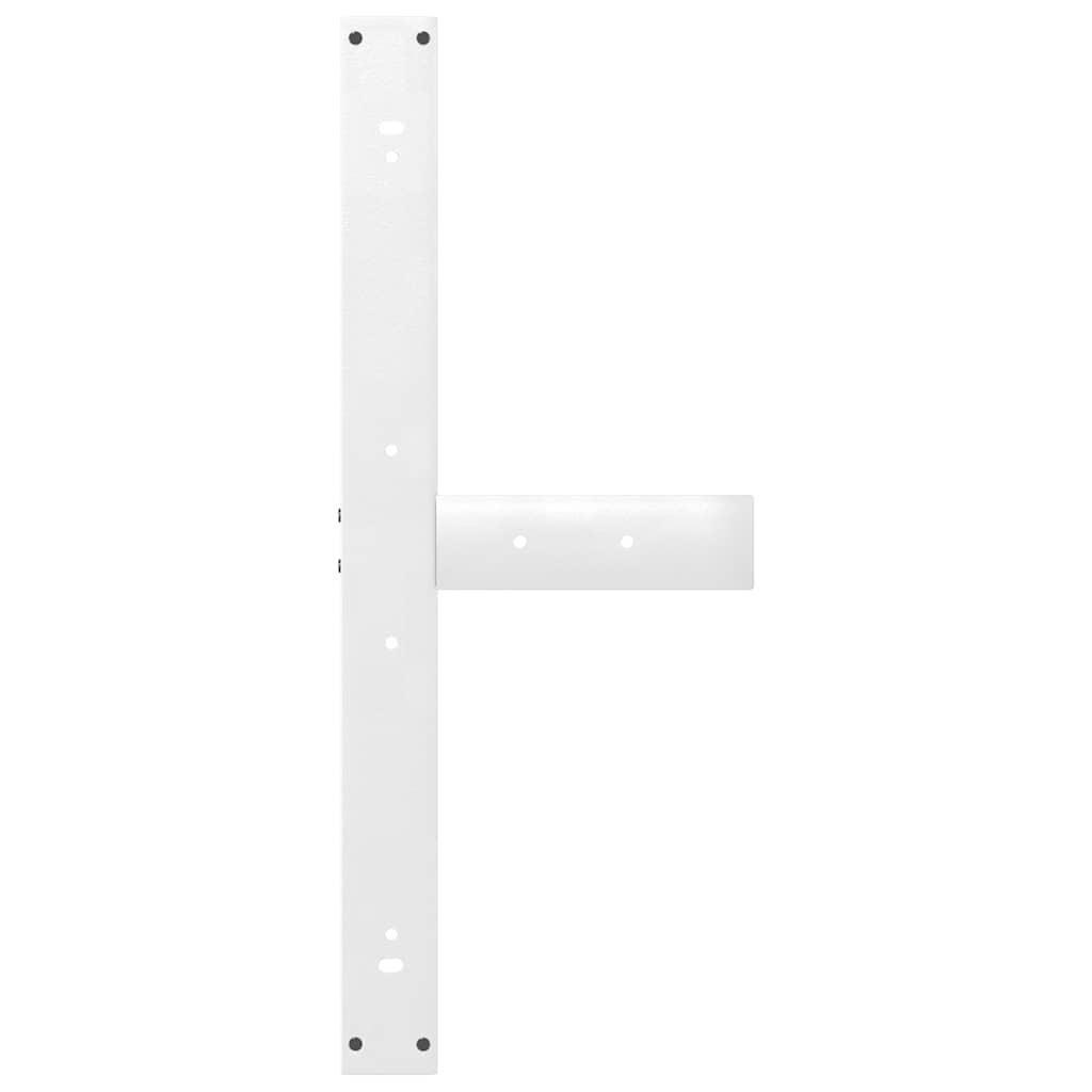Gambe Tavolo Pranzo Forma T 2pz Bianco 100x35x(72-73)cm Acciaio - homemem39
