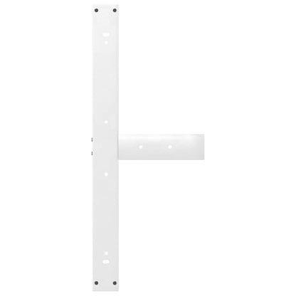 Gambe Tavolo Pranzo Forma T 2pz Bianco 100x35x(72-73)cm Acciaio - homemem39