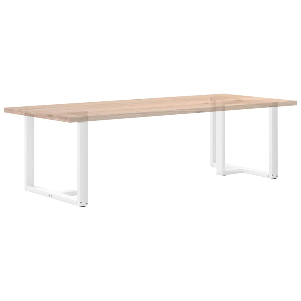 Gambe Tavolo Pranzo Forma T 2pz Bianco 100x35x(72-73)cm Acciaio - homemem39