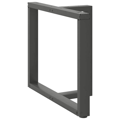 Gambe tavolo da pranzo forma T 2 pz Antracite 100x35x(72-73) cm