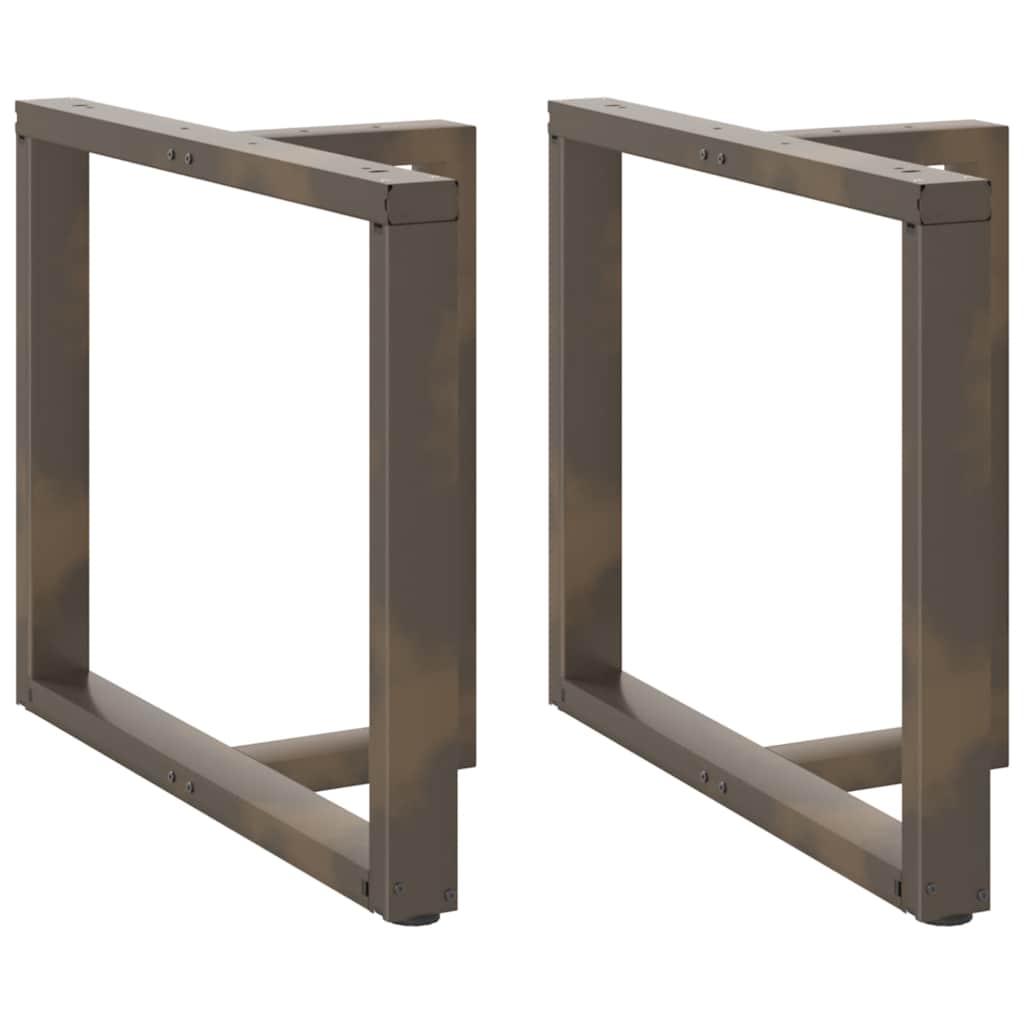 Gambe Tavolo Pranzo a T 2 pz Naturale 100x35x(72-73) cm Acciaio - homemem39