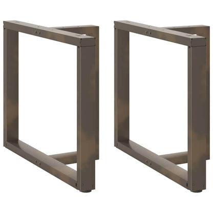 Gambe Tavolo Pranzo a T 2 pz Naturale 100x35x(72-73) cm Acciaio - homemem39