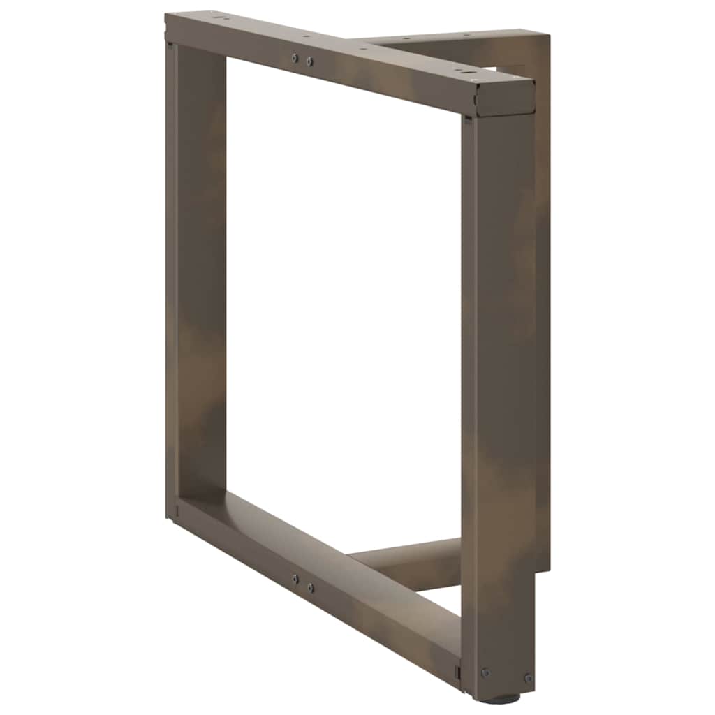 Gambe Tavolo Pranzo a T 2 pz Naturale 100x35x(72-73) cm Acciaio - homemem39