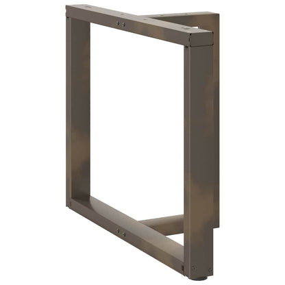 Gambe Tavolo Pranzo a T 2 pz Naturale 100x35x(72-73) cm Acciaio - homemem39