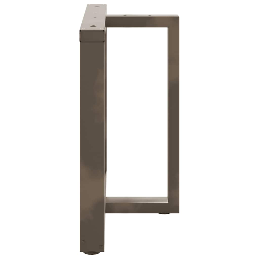 Gambe Tavolo Pranzo a T 2 pz Naturale 100x35x(72-73) cm Acciaio - homemem39