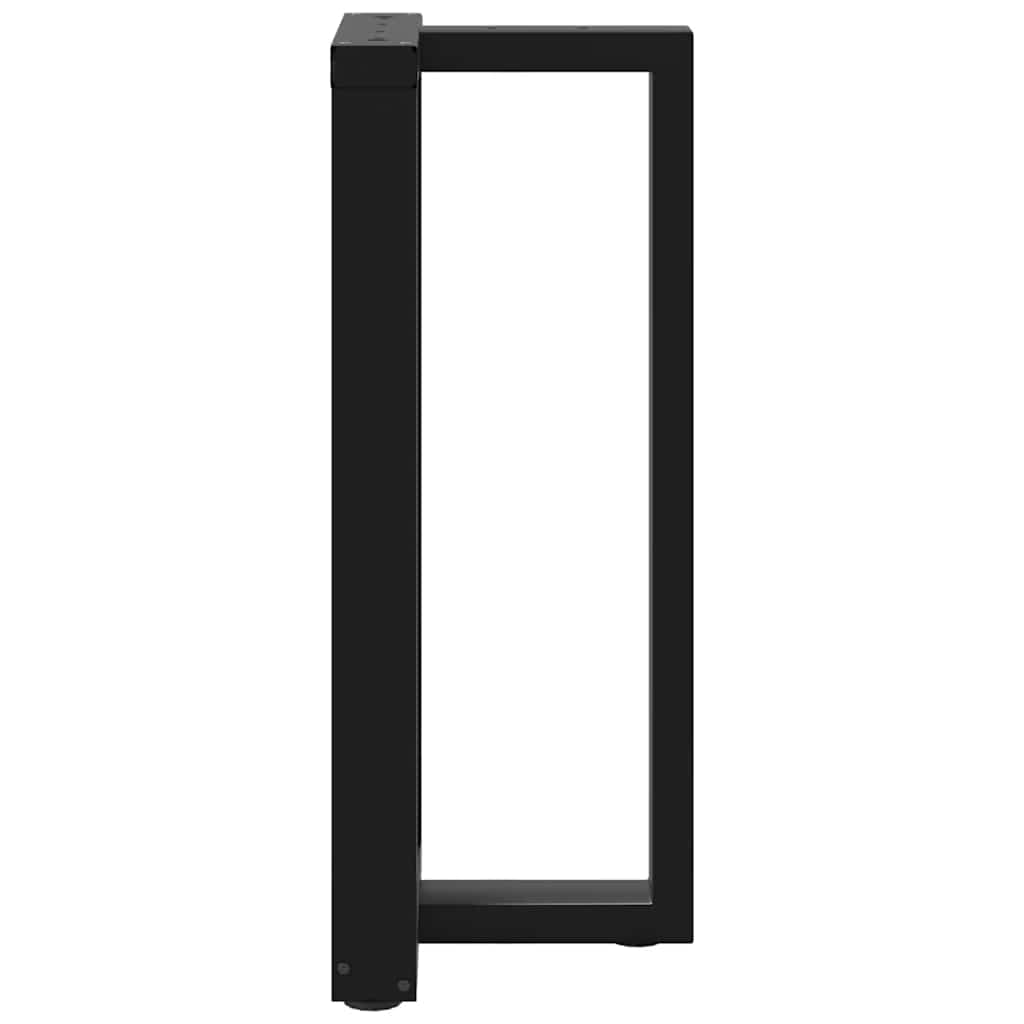 Gambe per tavolo da bar a forma di T 2 pz nere 40x35x(90-91) cm
