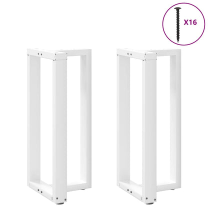 Gambe Tavolo Bar a Forma T 2 pz bianco 40x35x(90-91) cm Acciaio - homemem39