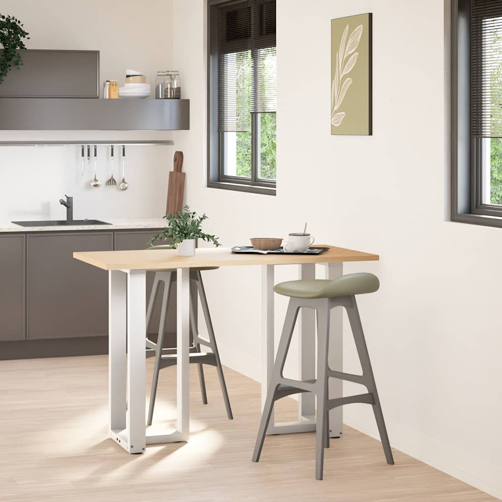 Gambe Tavolo Bar a Forma T 2 pz bianco 40x35x(90-91) cm Acciaio - homemem39
