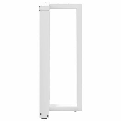 Gambe per tavolo da bar forma T 2 pz bianche 40x35x(90-91) cm