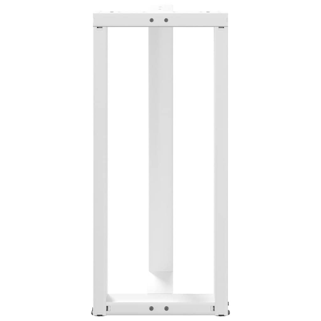 Gambe Tavolo Bar a Forma T 2 pz bianco 40x35x(90-91) cm Acciaio - homemem39