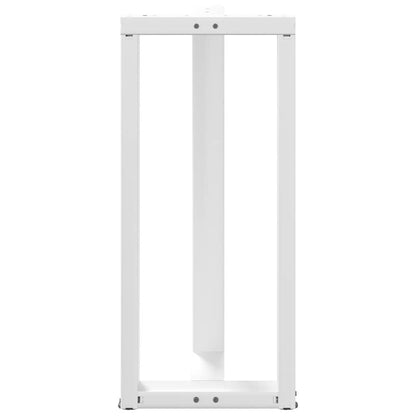 Gambe Tavolo Bar a Forma T 2 pz bianco 40x35x(90-91) cm Acciaio - homemem39