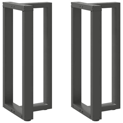 Gambe per tavolo da bar forma T 2 pz Antracite 40x35x(90-91) cm