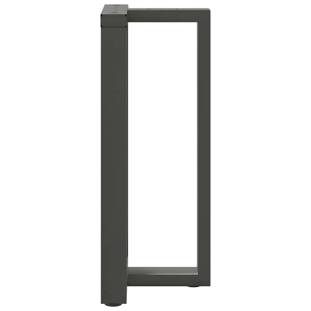 Gambe per tavolo da bar forma T 2 pz Antracite 40x35x(90-91) cm