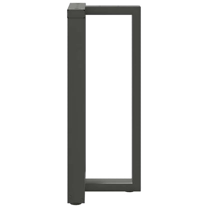 Gambe per tavolo da bar forma T 2 pz Antracite 40x35x(90-91) cm