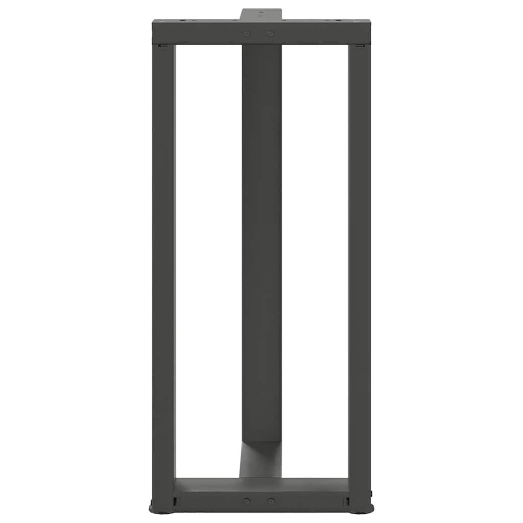Gambe per tavolo da bar forma T 2 pz Antracite 40x35x(90-91) cm