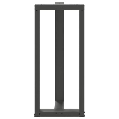 Gambe per tavolo da bar forma T 2 pz Antracite 40x35x(90-91) cm