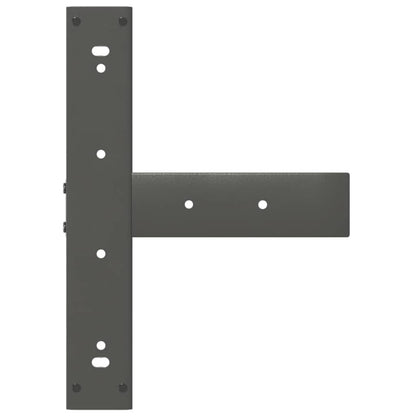 Gambe per tavolo da bar forma T 2 pz Antracite 40x35x(90-91) cm