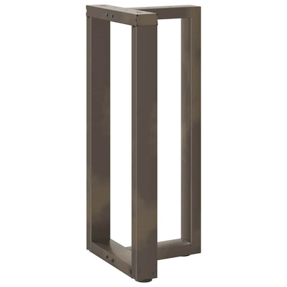 Gambe Tavolo Bar Forma T 2 pz Naturale 40x35x(90-91)cm Acciaio