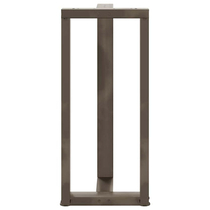 Gambe Tavolo Bar Forma T 2 pz Naturale 40x35x(90-91)cm Acciaio