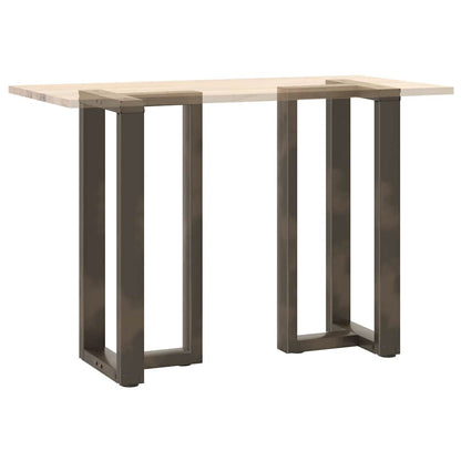 Gambe Tavolo Bar Forma T 2 pz Naturale 40x35x(90-91)cm Acciaio
