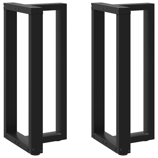Gambe Tavolo Bar a Forma T 2 pz Nero 50x35x(90-91) cm Acciaio - homemem39
