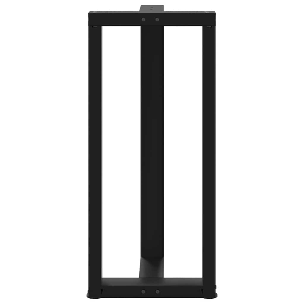 Gambe Tavolo Bar a Forma T 2 pz Nero 50x35x(90-91) cm Acciaio - homemem39