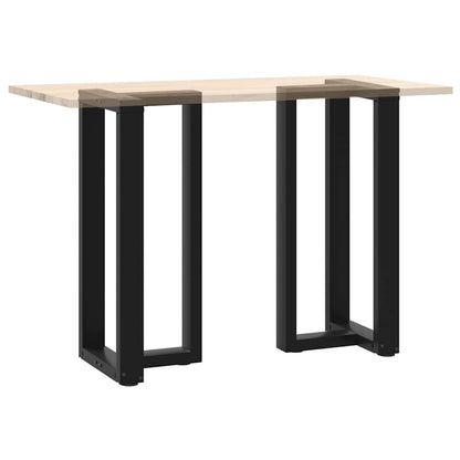 Gambe per tavolo da bar a forma di T 2 pz nere 50x35x(90-91) cm