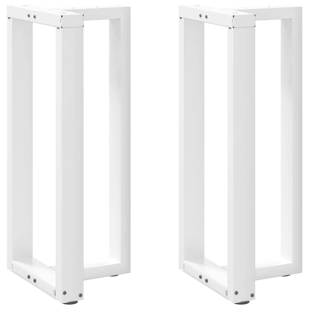 Gambe Tavolo Bar a Forma T 2 pz bianco 50x35x(90-91) cm Acciaio - homemem39