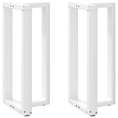 Gambe Tavolo Bar a Forma T 2 pz bianco 50x35x(90-91) cm Acciaio - homemem39