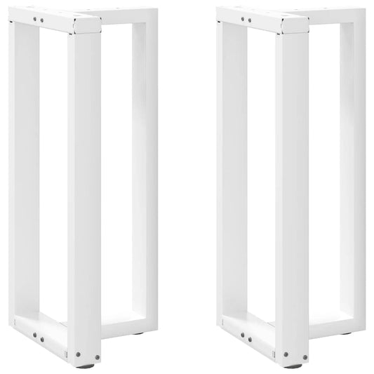 Gambe Tavolo Bar a Forma T 2 pz bianco 50x35x(90-91) cm Acciaio - homemem39