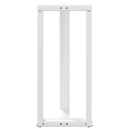 Gambe Tavolo Bar a Forma T 2 pz bianco 50x35x(90-91) cm Acciaio - homemem39