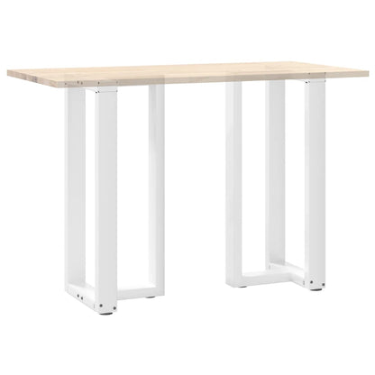 Gambe Tavolo Bar a Forma T 2 pz bianco 50x35x(90-91) cm Acciaio