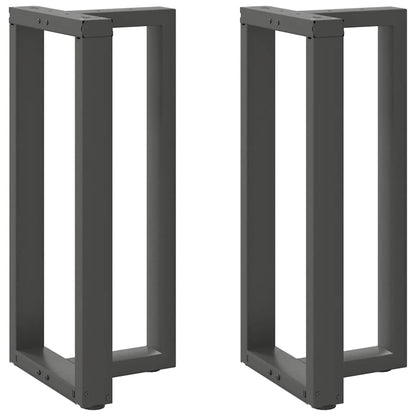 Gambe Tavolo Bar Forma T 2 pz Antracite 50x35x(90-91)cm Acciaio