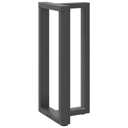 Gambe Tavolo Bar Forma T 2 pz Antracite 50x35x(90-91)cm Acciaio