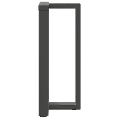 Gambe Tavolo Bar Forma T 2 pz Antracite 50x35x(90-91)cm Acciaio