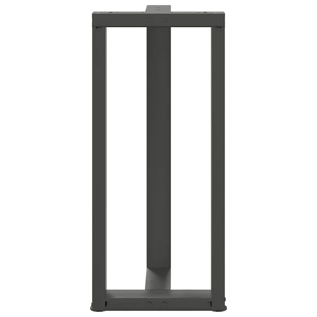 Gambe Tavolo Bar Forma T 2 pz Antracite 50x35x(90-91)cm Acciaio