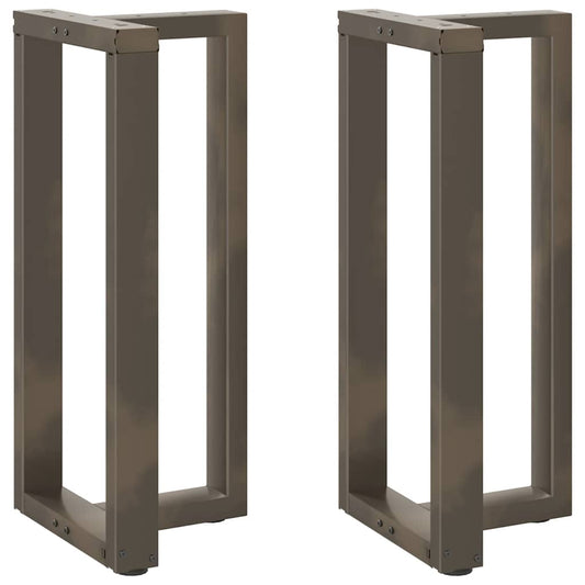 Gambe Tavolo Bar Forma T 2 pz Naturale 50x35x(91-92)cm Acciaio - homemem39