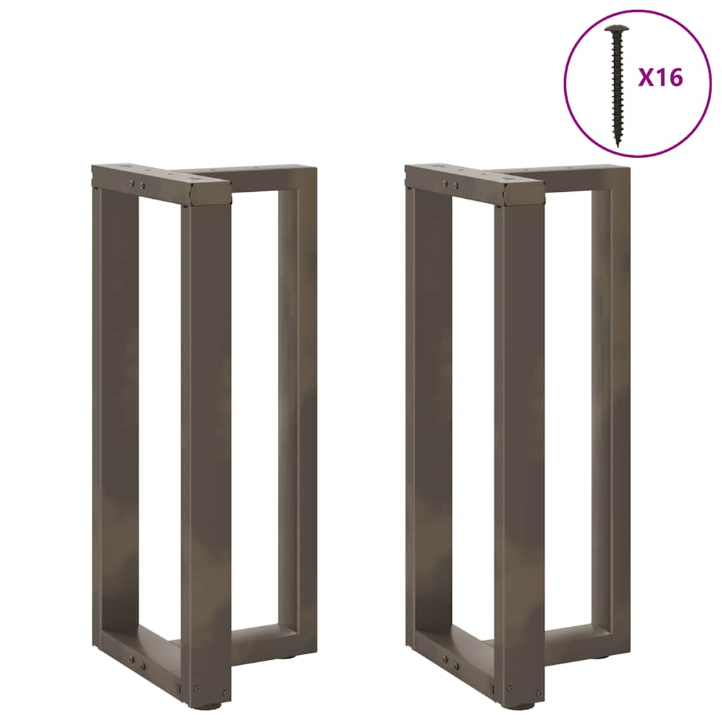 Gambe Tavolo Bar Forma T 2 pz Naturale 50x35x(91-92)cm Acciaio - homemem39