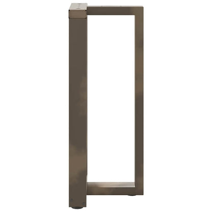 Gambe Tavolo Bar Forma T 2 pz Naturale 50x35x(91-92)cm Acciaio - homemem39