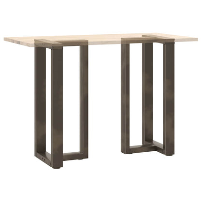 Gambe Tavolo Bar Forma T 2 pz Naturale 50x35x(91-92)cm Acciaio - homemem39