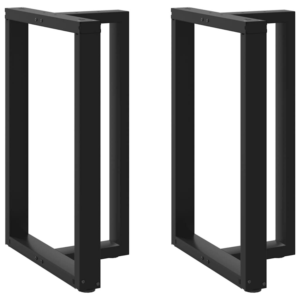 Gambe Tavolo Bar a Forma T 2 pz Nero 60x35x(90-91) cm Acciaio - homemem39